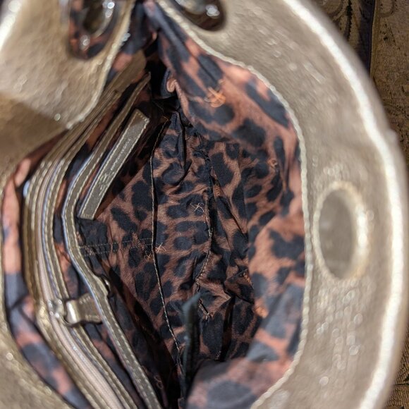 EUC B. Makowsky Gold Crossbody Bag with Luxurious Shimmer - Picture 13 of 16